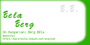 bela berg business card